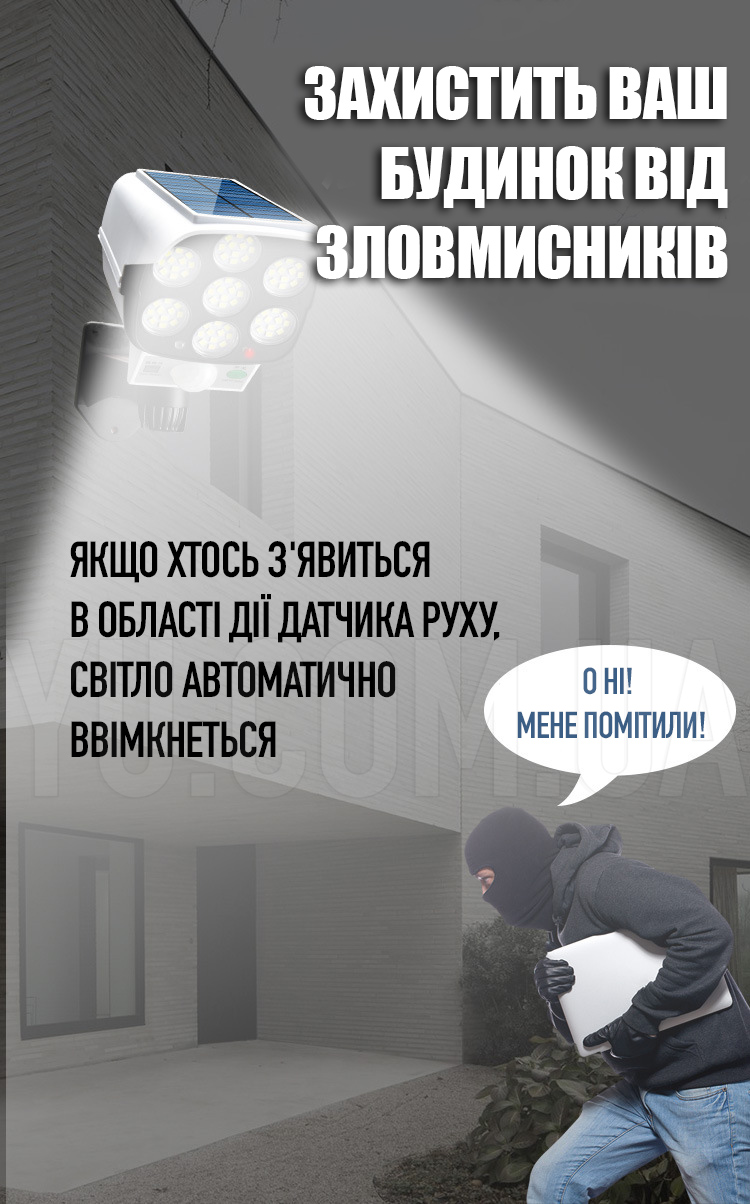 Вуличний ліхтар у вигляді камери на сонячній батареї Solar Sensor Light BL JLP-2178 з датчиком руху Вуличний ліхтар у вигляді камери на сонячній батареї Solar Sensor Light BL JLP-2178 з датчиком руху